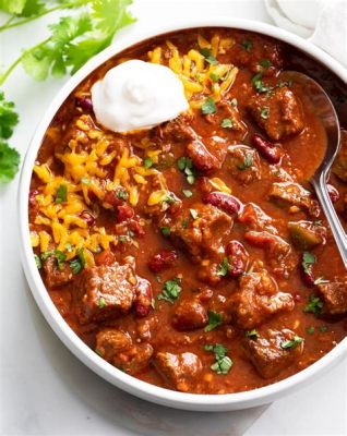  ¡El Chili con Carne: Un festín de sabores picantes y reconfortantes que te transportará a Texas!