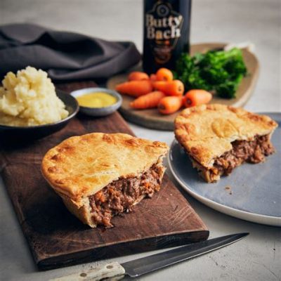  ¡El Steak and Ale Pie: Un manjar de carne jugosa empapado en una salsa rica y especiada!